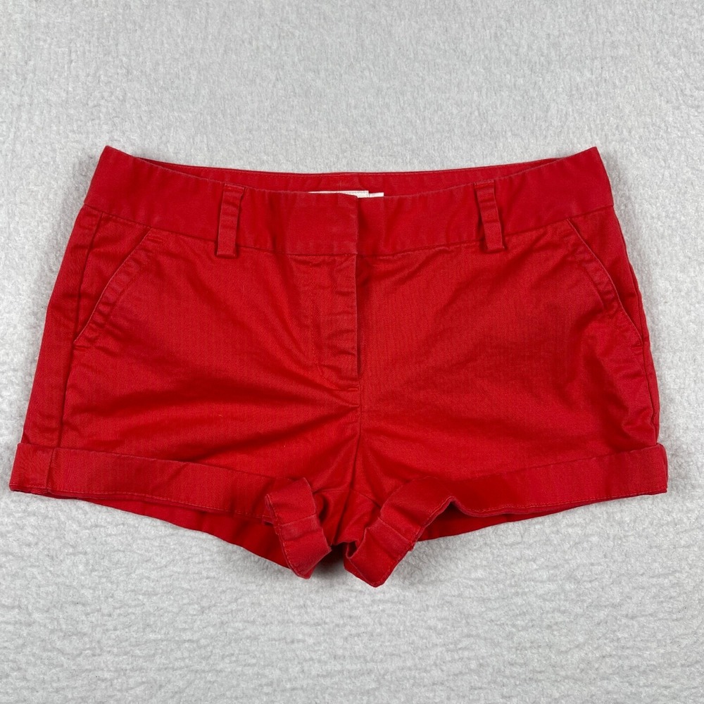 Vineyard Vines Chino Shorts Girls 12 Red Cuffed Stretch Travel Preppy Vacation